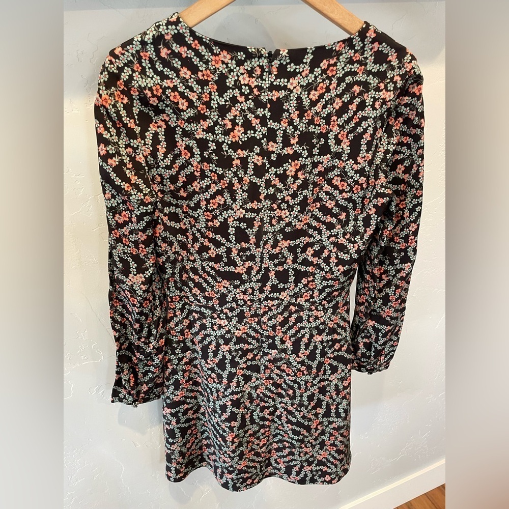 NWT women’s Saloni nural floral print mini dress retail $428 size M - Picture 3 of 10